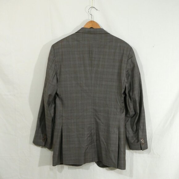 Samuelsohn x Loro Piana Super 150s Wool Blazer 44L Gray Plaid Italy - Picture 4 of 15